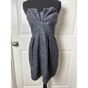 Vintage As You Wish Denim Strapless Mini dress Size 5
